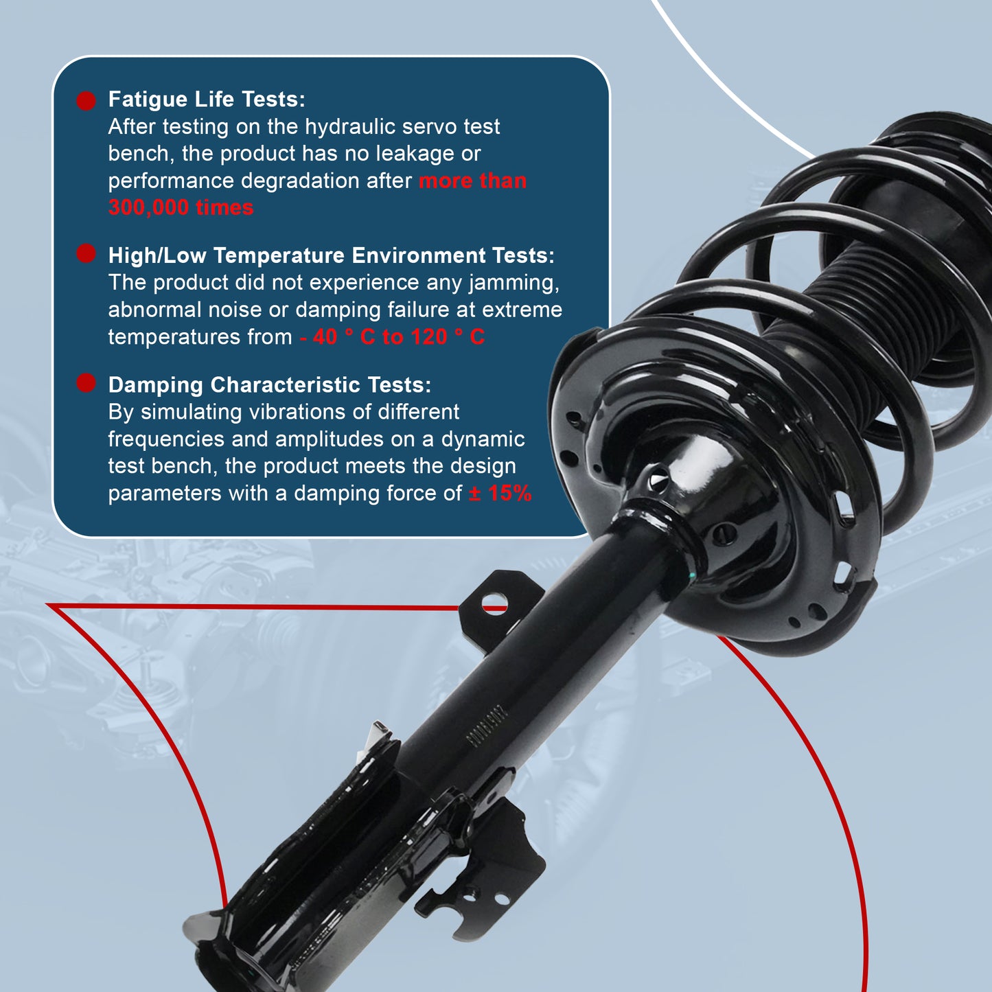 Vextone Front Strut Assembly Kit for Toyota Venza 2009 2010 2011 2012 – Noise Reduction & Comfort Upgrade – Replaces OEM 172962 172963 (Pair)