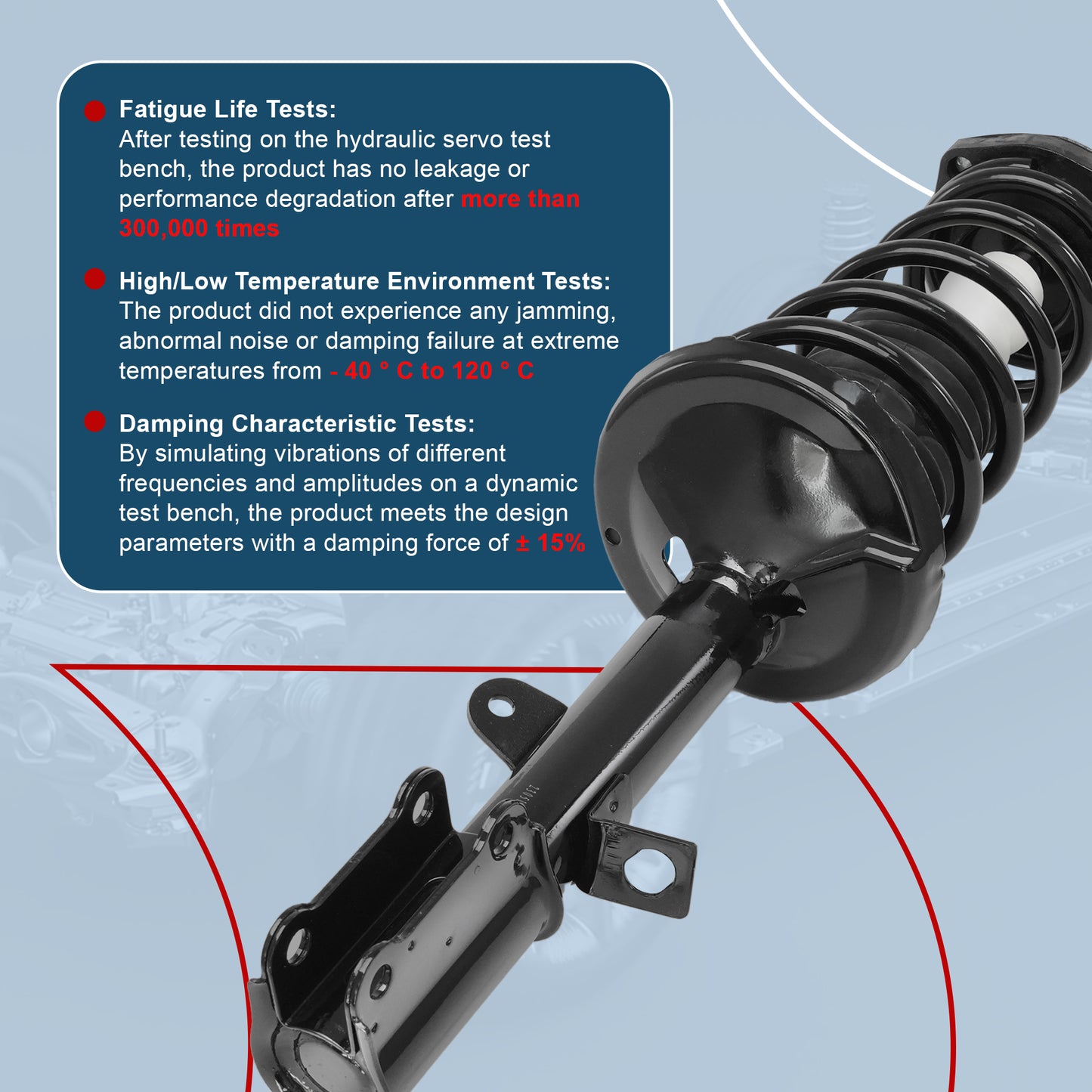 Vextone Rear Strut Assembly Kit for 1993-2002 Toyota Corolla (No Wagon), for 1998-2002 Chevy Prizm – Noise Reduction & Comfort Upgrade – Replaces OEM 171953 171954 (Pair)