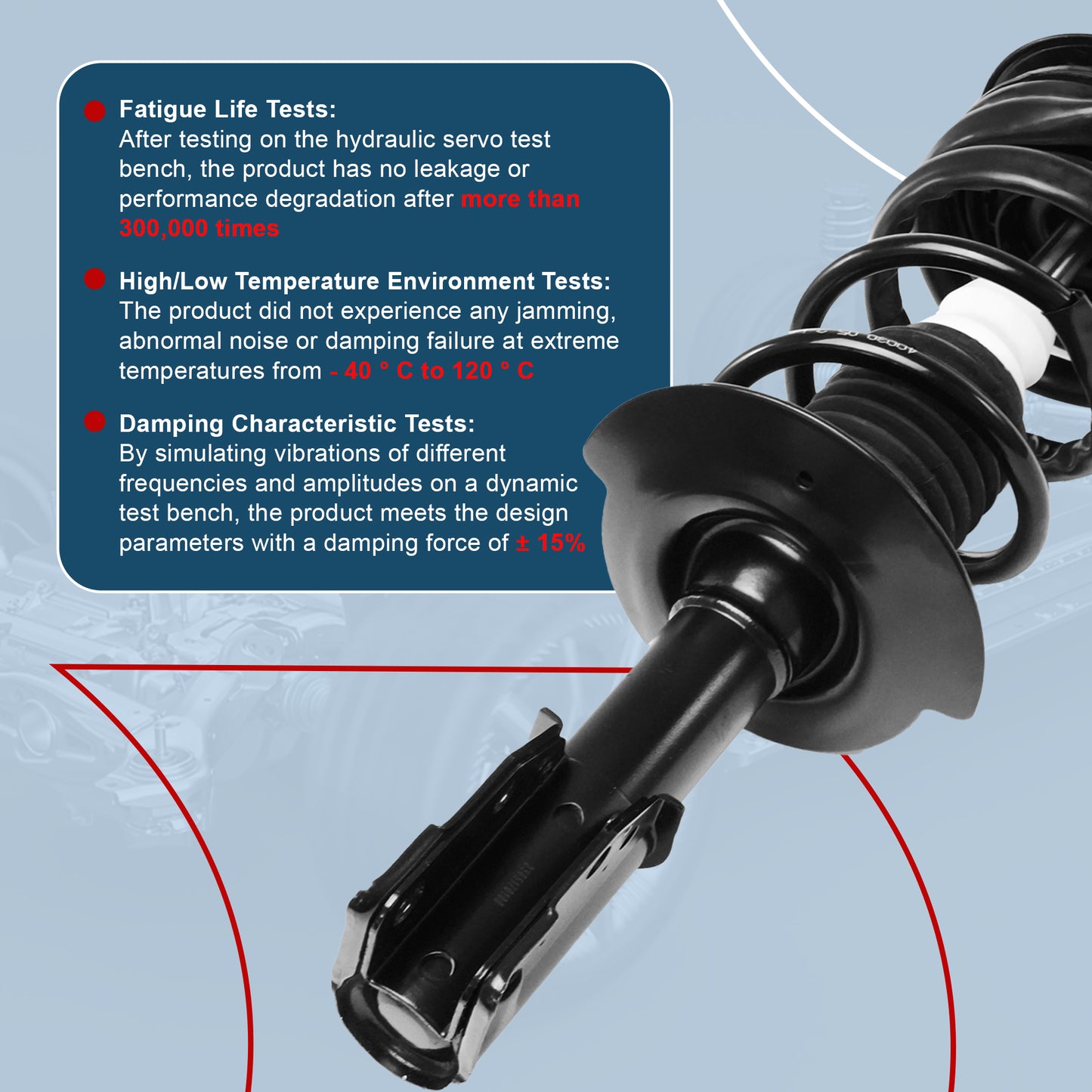 Vextone Front Strut Assembly Kit for 1999-2005 Chevrolet Cavalier – Noise Reduction & Comfort Upgrade – Replaces OEM 172174(Pair)