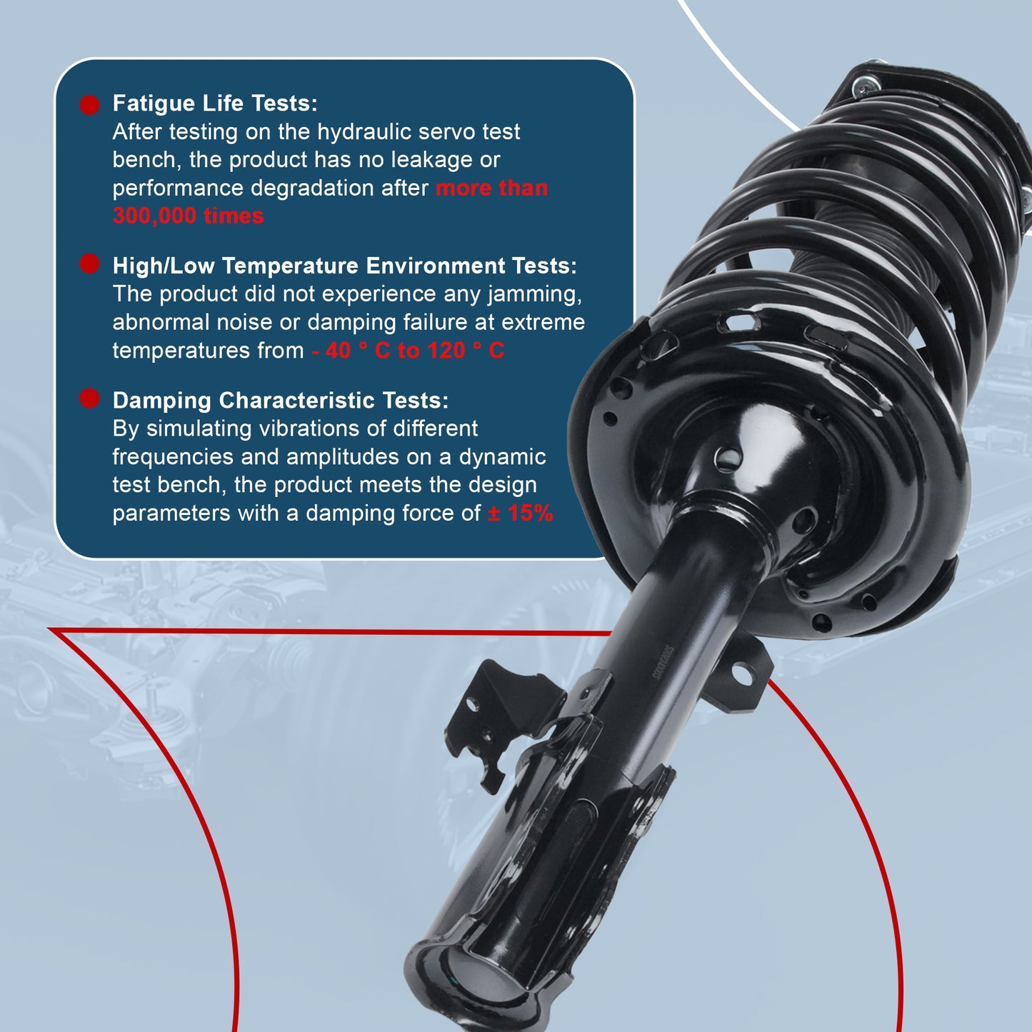 Vextone Front Strut Assembly Kit for 2007 2008 2009 2010 Toyota Sienna AWD/FWD (Only 8 Passenger Models) – Noise Reduction & Comfort Upgrade – Replaces OEM 172365 172366 (Pair)