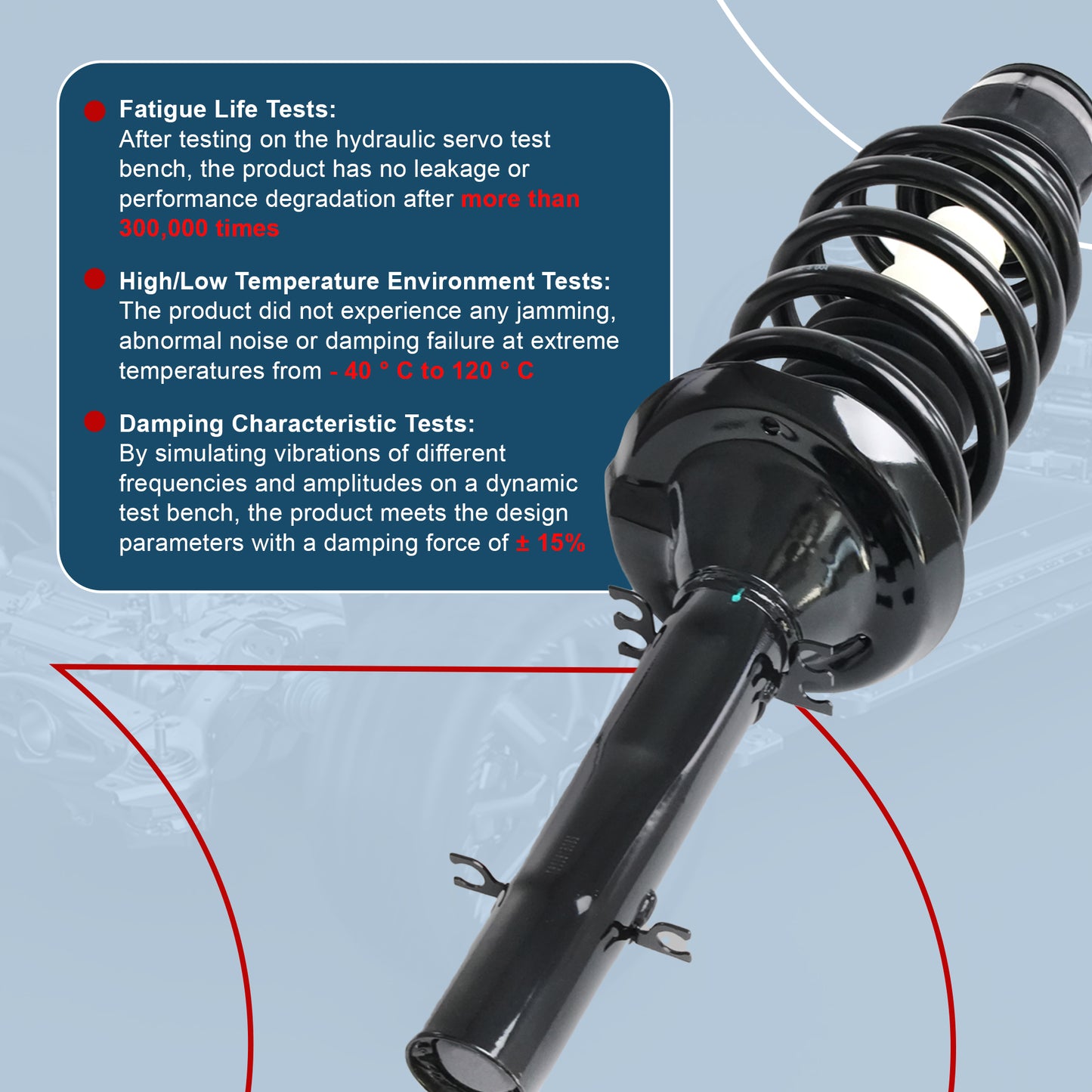 Vextone Front Strut Assembly Kit for 1998-2010 Volkswagen Beetle, 1999-2005 Golf, 2007-2009 Golf City – Noise Reduction & Comfort Upgrade – Replaces OEM 171525 (Pair)