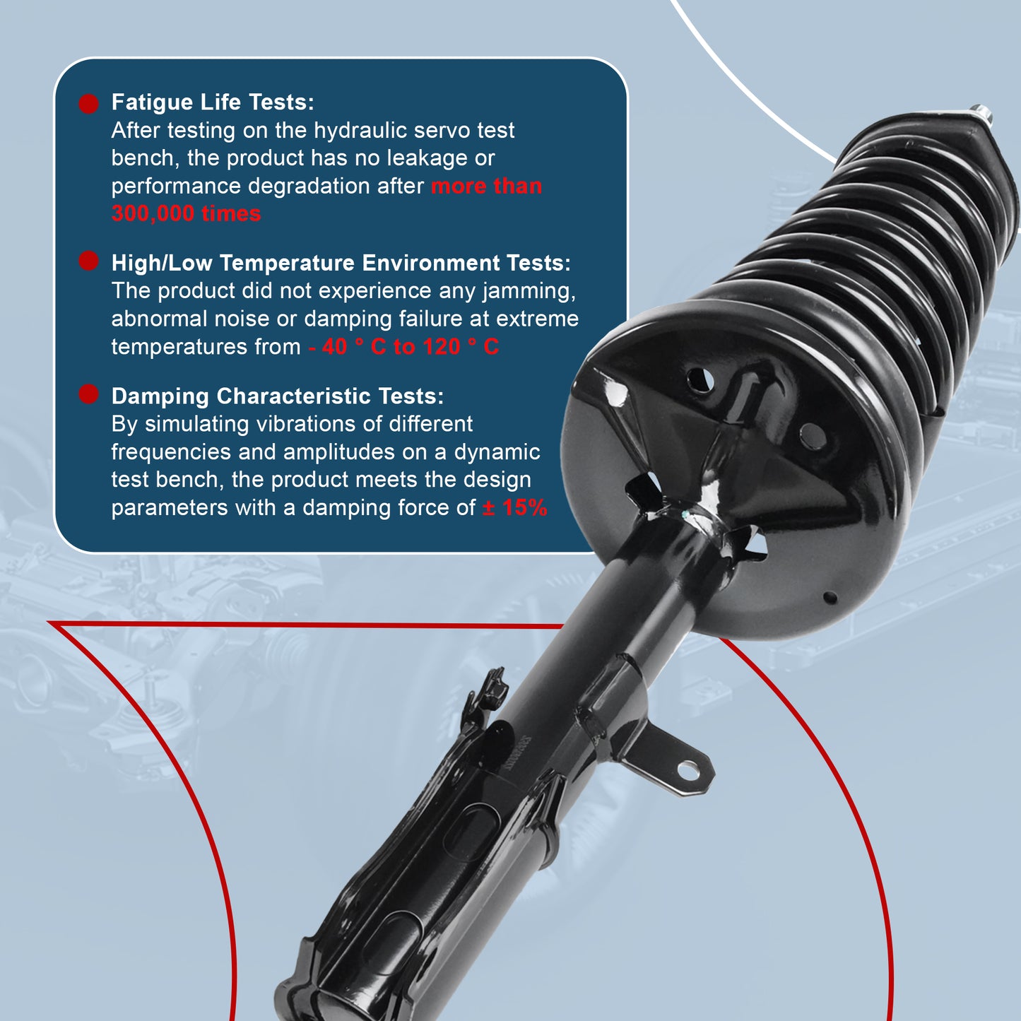 Vextone Rear Strut Assembly Kit for 2002 2003 Toyota Camry / Lexus ES300 All Models – Noise Reduction & Comfort Upgrade – Replaces OEM 171493 171492 (Pair)