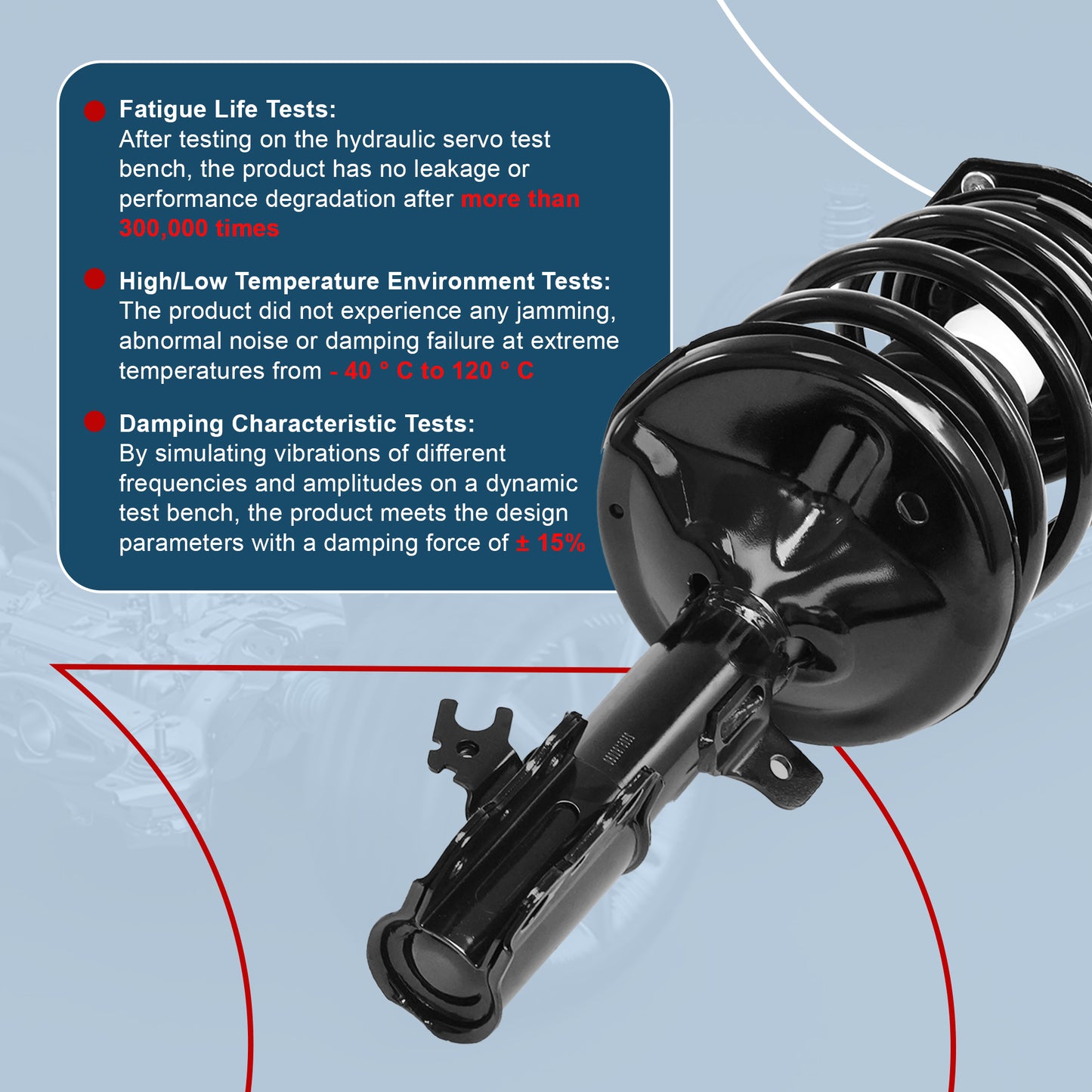 Vextone Front Strut Assembly Kit for 1997-2001 Toyota Camry 3.0L V6, 1997-2003 Toyota Avalon – Noise Reduction & Comfort Upgrade – Replaces OEM 271678 271679 (Pair)