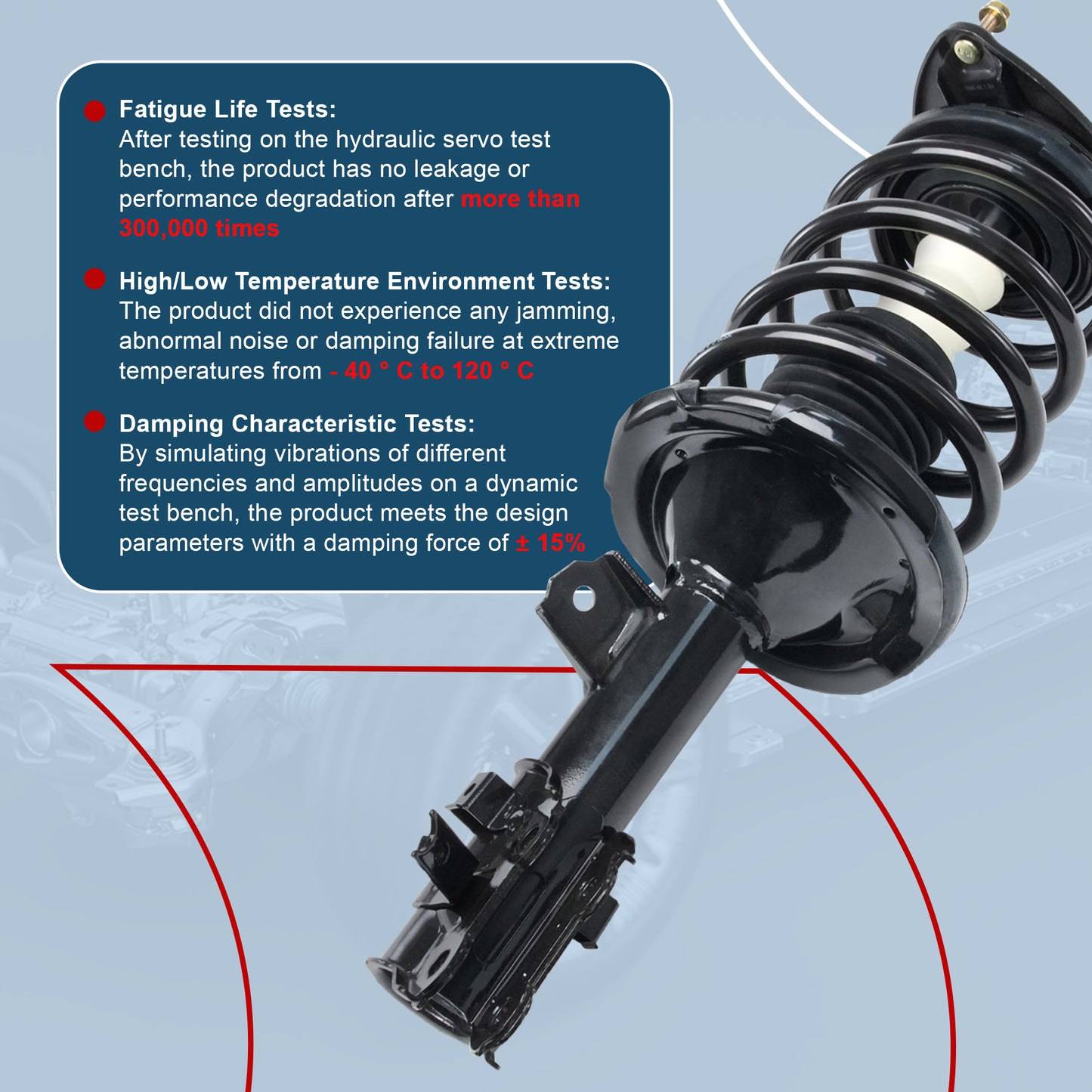 Vextone Front Strut Assembly Kit for Kia Rio Base 2006 2007 2008 2009 2010 2011  – Noise Reduction & Comfort Upgrade – Replaces OEM 372297 372298 (Pair)