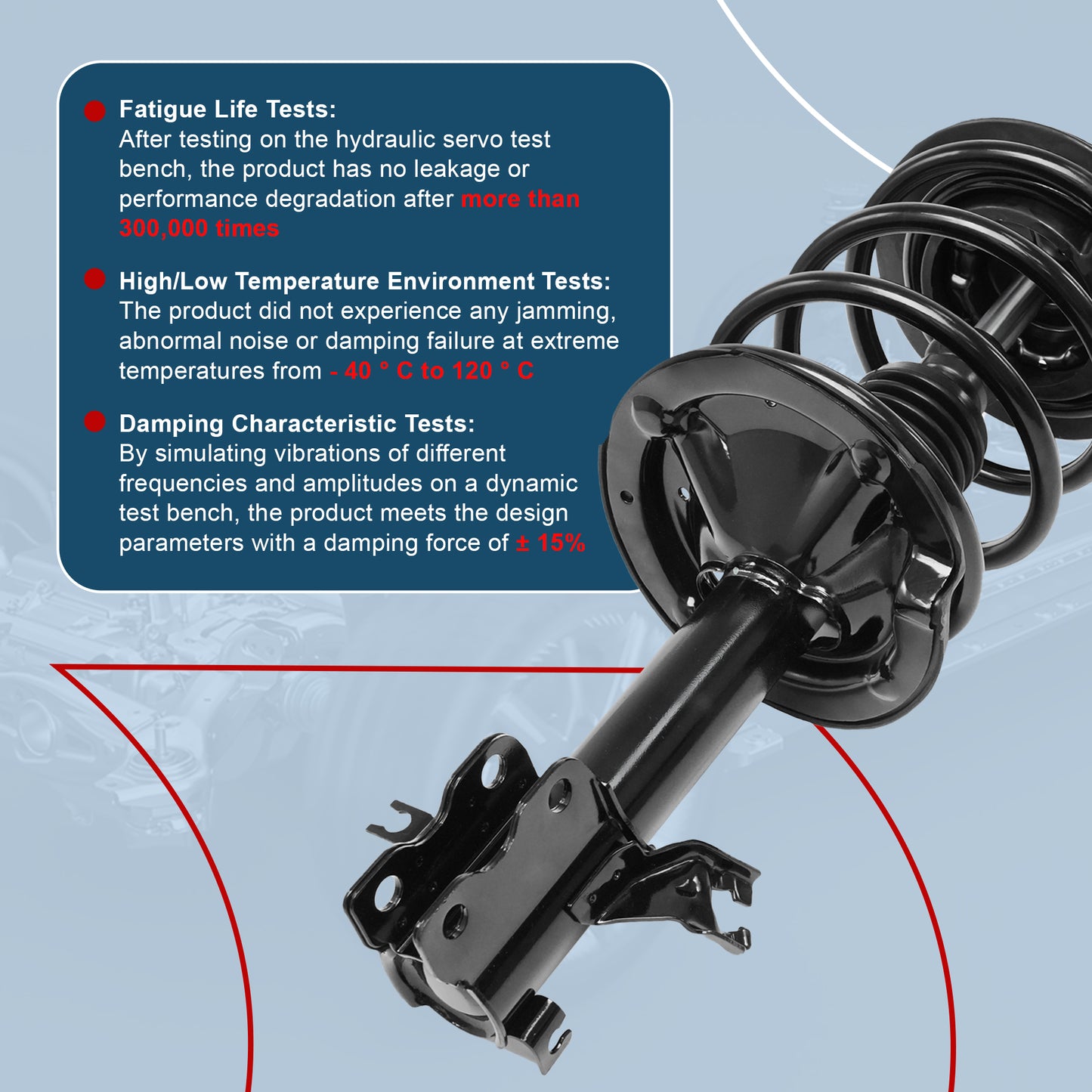 Vextone Front Strut Assembly Kit for 2002 2003 2004 2005 2006 Nissan Altima 2.5L Models Only – Noise Reduction & Comfort Upgrade – Replaces OEM 271426 271427 (Pair)