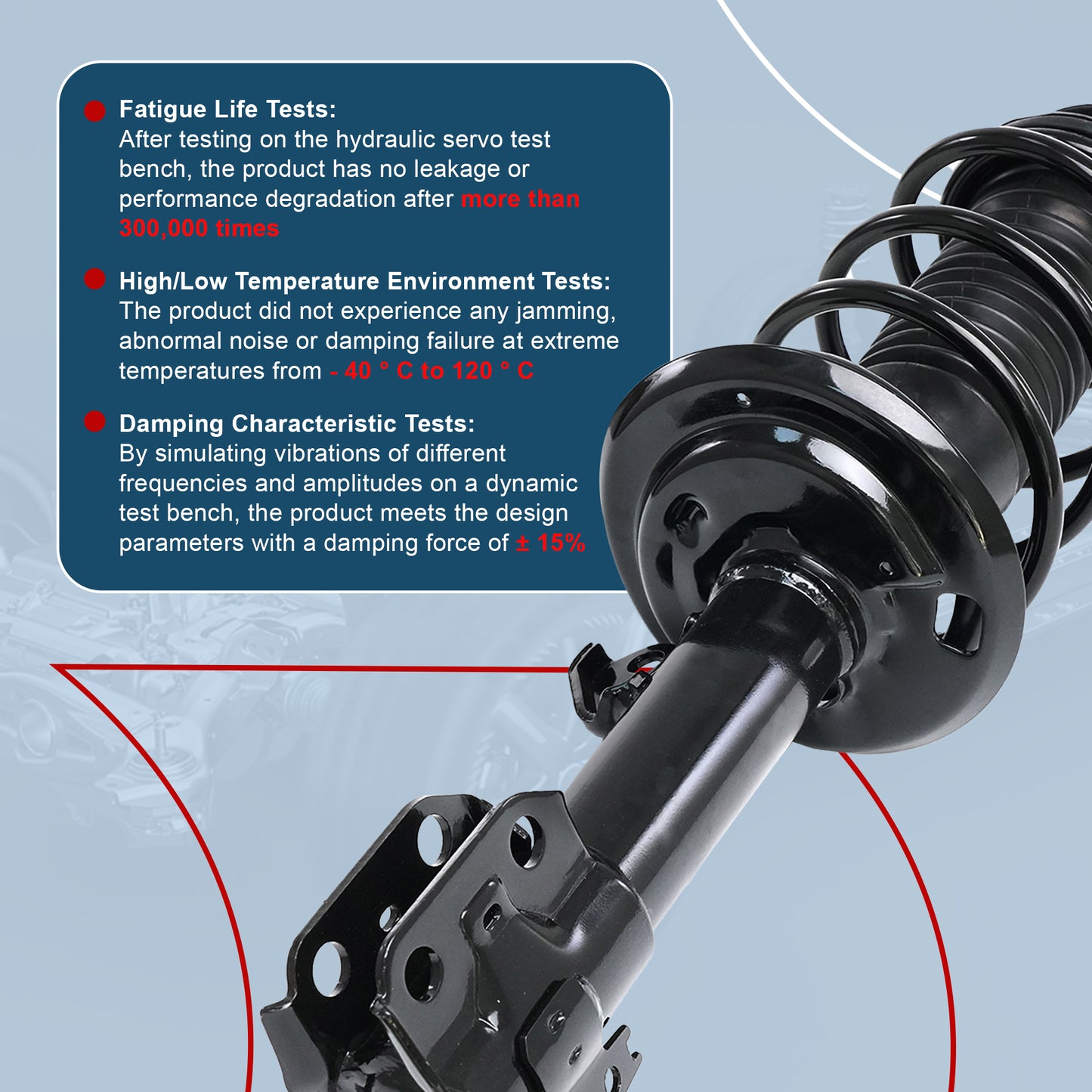 Vextone Front Strut Assembly Kit for Toyota Yaris 2006 2007 2008 2009 2010 2011 All Models, 2012 Yaris Only Sedan – Noise Reduction & Comfort Upgrade – Replaces OEM  272288 272289 (Pair)