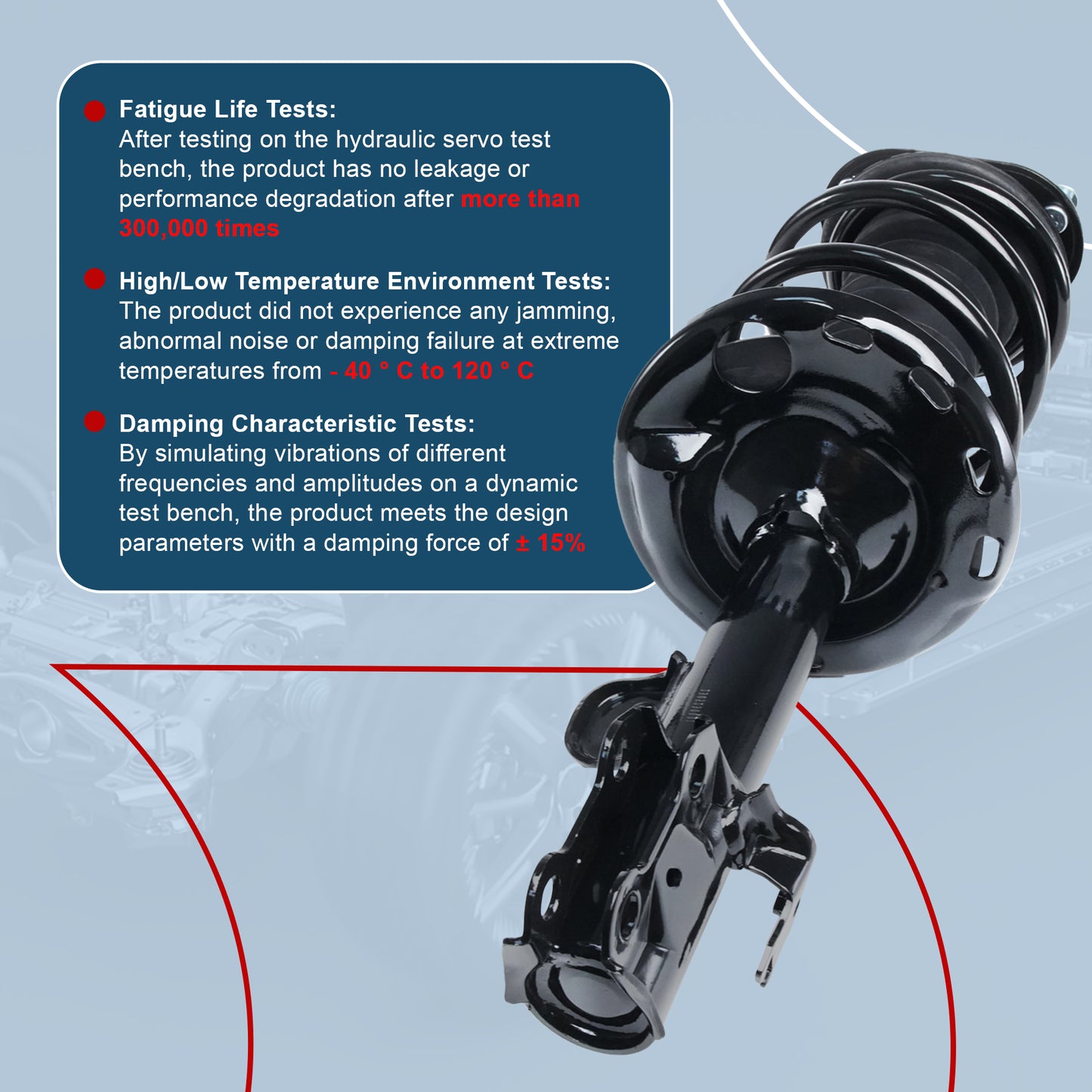 Vextone Front Strut Assembly Kit for 2006-2008 Toyota RAV4 L4 2.4L L4, 2009-2012 Toyota RAV4 L4 2.5L – Noise Reduction & Comfort Upgrade – Replaces OEM 172276 172275 (Pair)