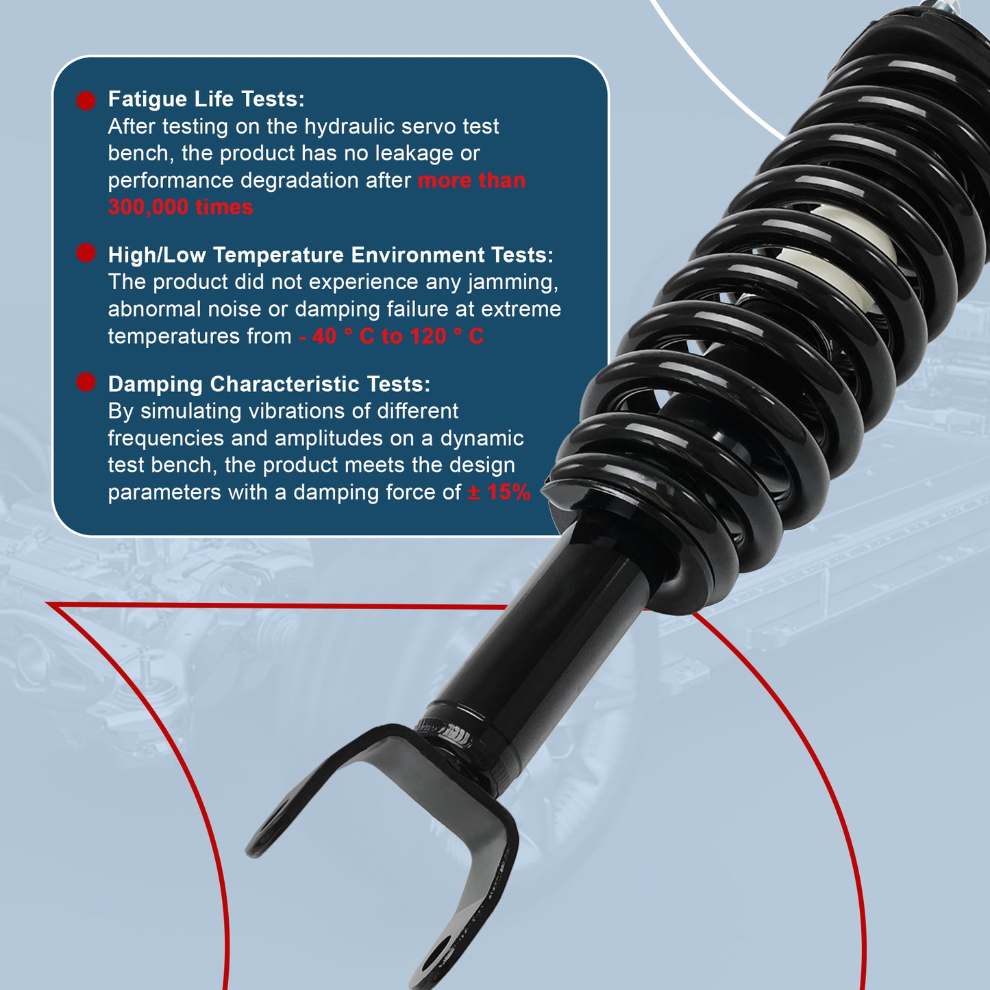 Vextone Front Struts Shock Absorbers Coil Spring Assembly Fit for 2005-2009 Dodge Dakota 4WD, 2006-2009 Mitsubishi Raider 4WD – Noise Reduction & Comfort Upgrade – Replaces OEM 171100 (Pair)