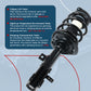 Vextone Front Strut Assembly Kit for 2009-2019 Dodge Journey V6 – Noise Reduction & Comfort Upgrade – Replaces OEM 172509 172510 (Pair)