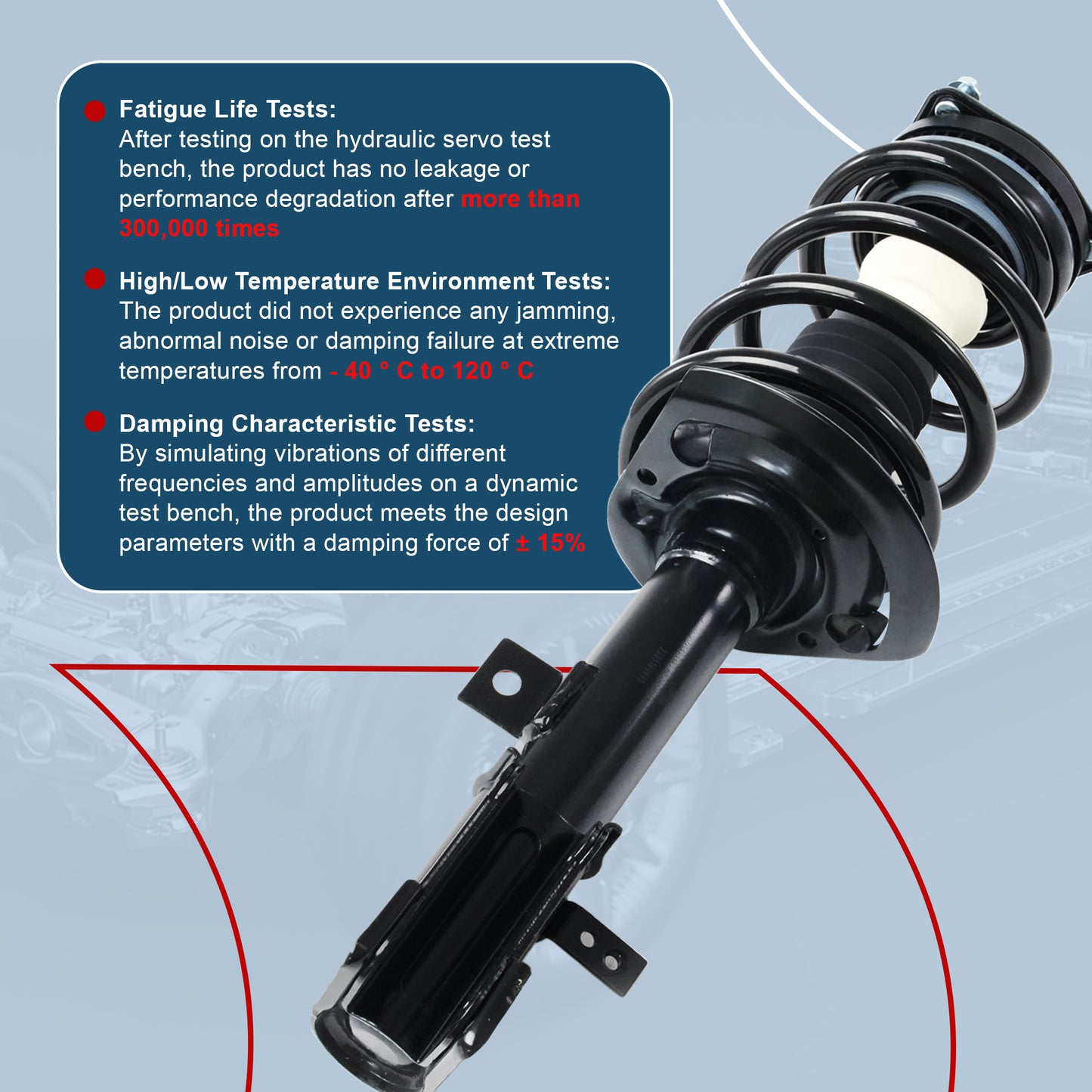 Vextone Front Strut Assembly Kit for 2009-2019 Dodge Journey V6 – Noise Reduction & Comfort Upgrade – Replaces OEM 172509 172510 (Pair)