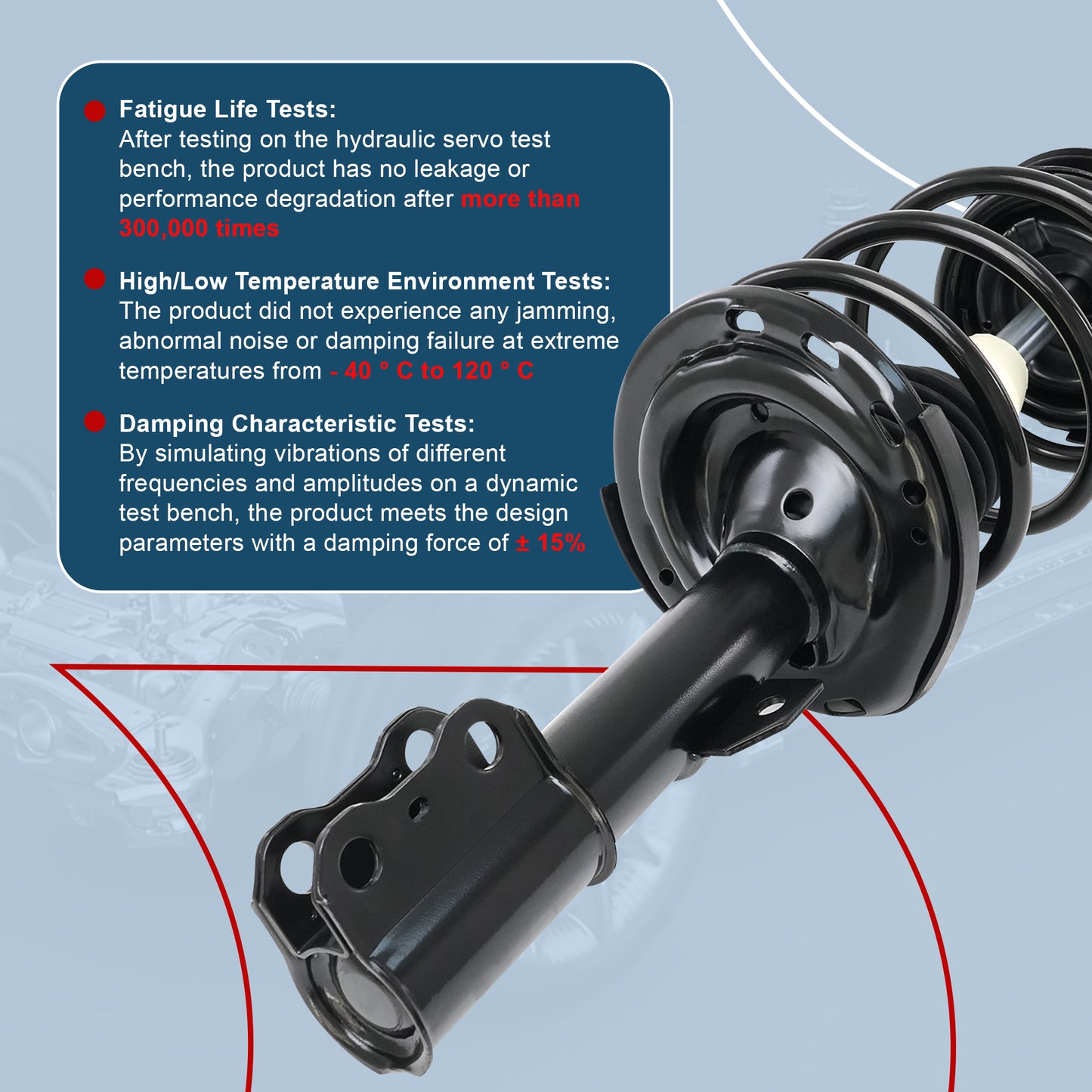 Vextone Front Strut Assembly Kit for 2004 2005 2006 Toyota Camry, Toyota Solara, Lexus ES300 – Noise Reduction & Comfort Upgrade – Replaces OEM 172206 172205 (Pair)