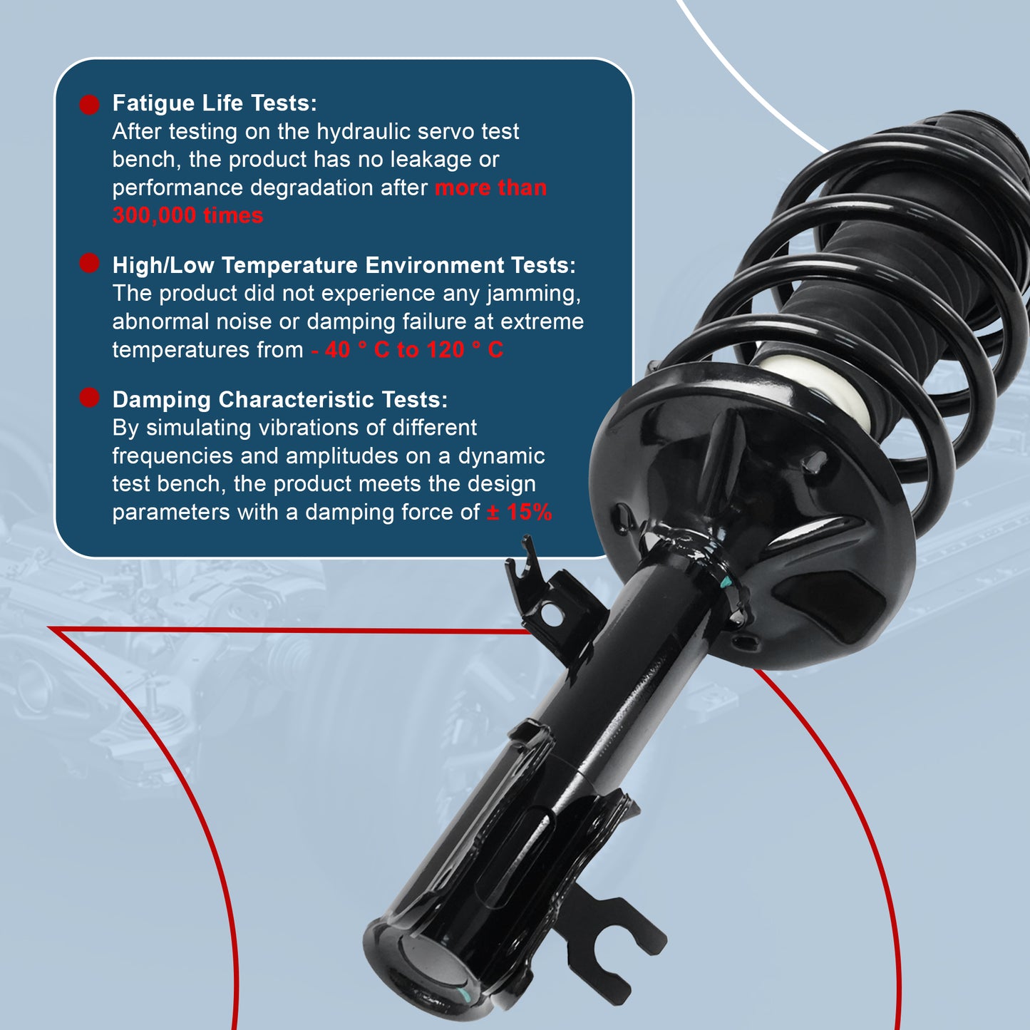 Vextone Front Strut Assembly Kit for Chevrolet Aveo 2004-2011, Aveo5 2006-2011 (No 2007 LT) – Noise Reduction & Comfort Upgrade – Replaces OEM 172295 172296 (Pair)