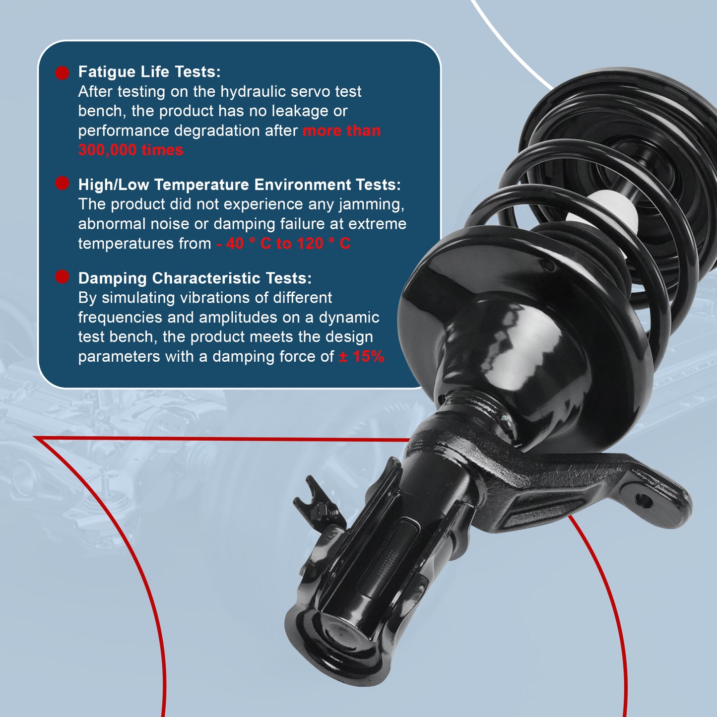 Vextone Front Strut Assembly Kit for 2003 2004 2005 Honda Civic 1.7L – Noise Reduction & Comfort Upgrade – Replaces OEM 172185 172186 (Pair)