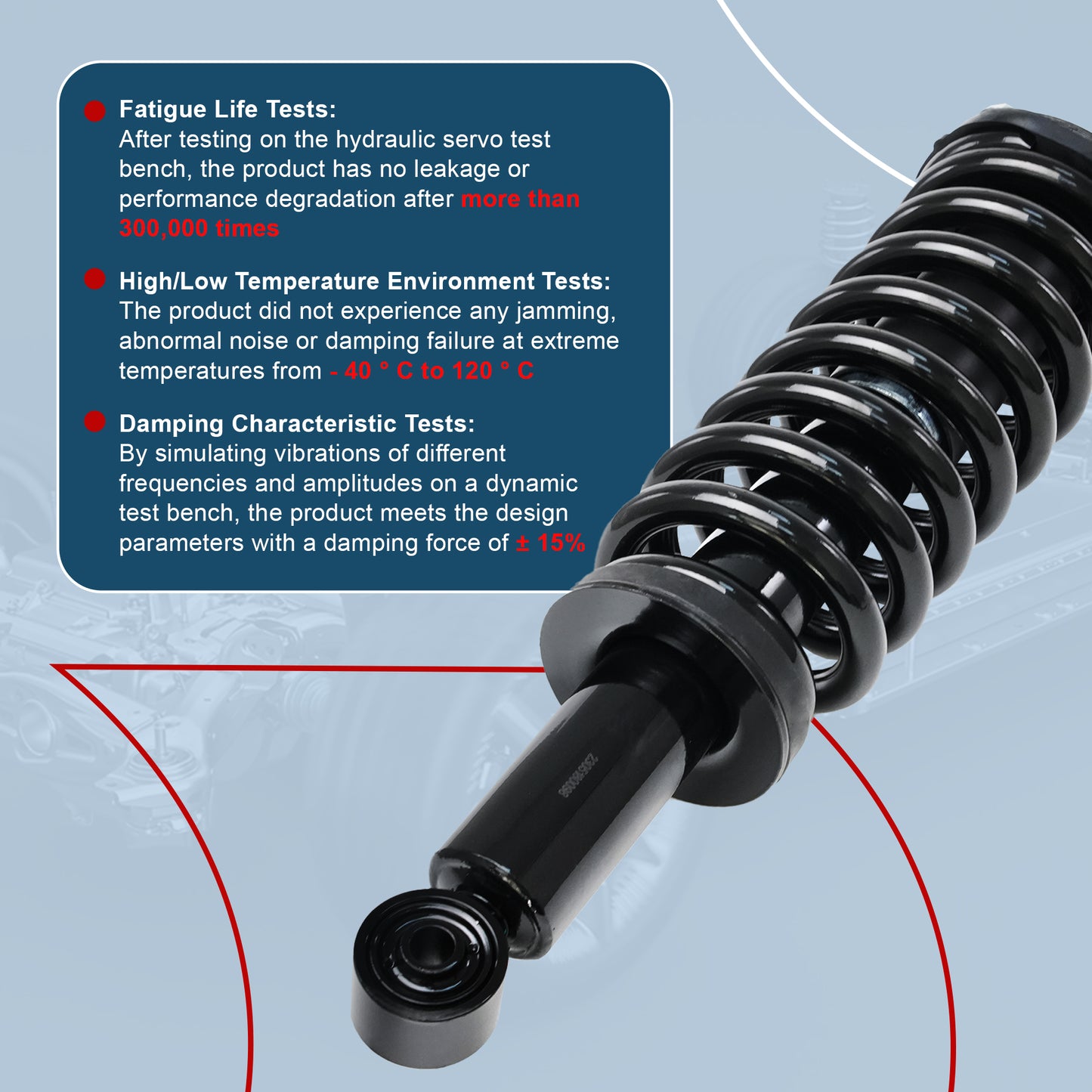 Vextone Front Strut Assembly Kit for 2000 - 2006 Toyota Tundra   – Noise Reduction & Comfort Upgrade – Replaces OEM 171347L 171347R (Pair)
