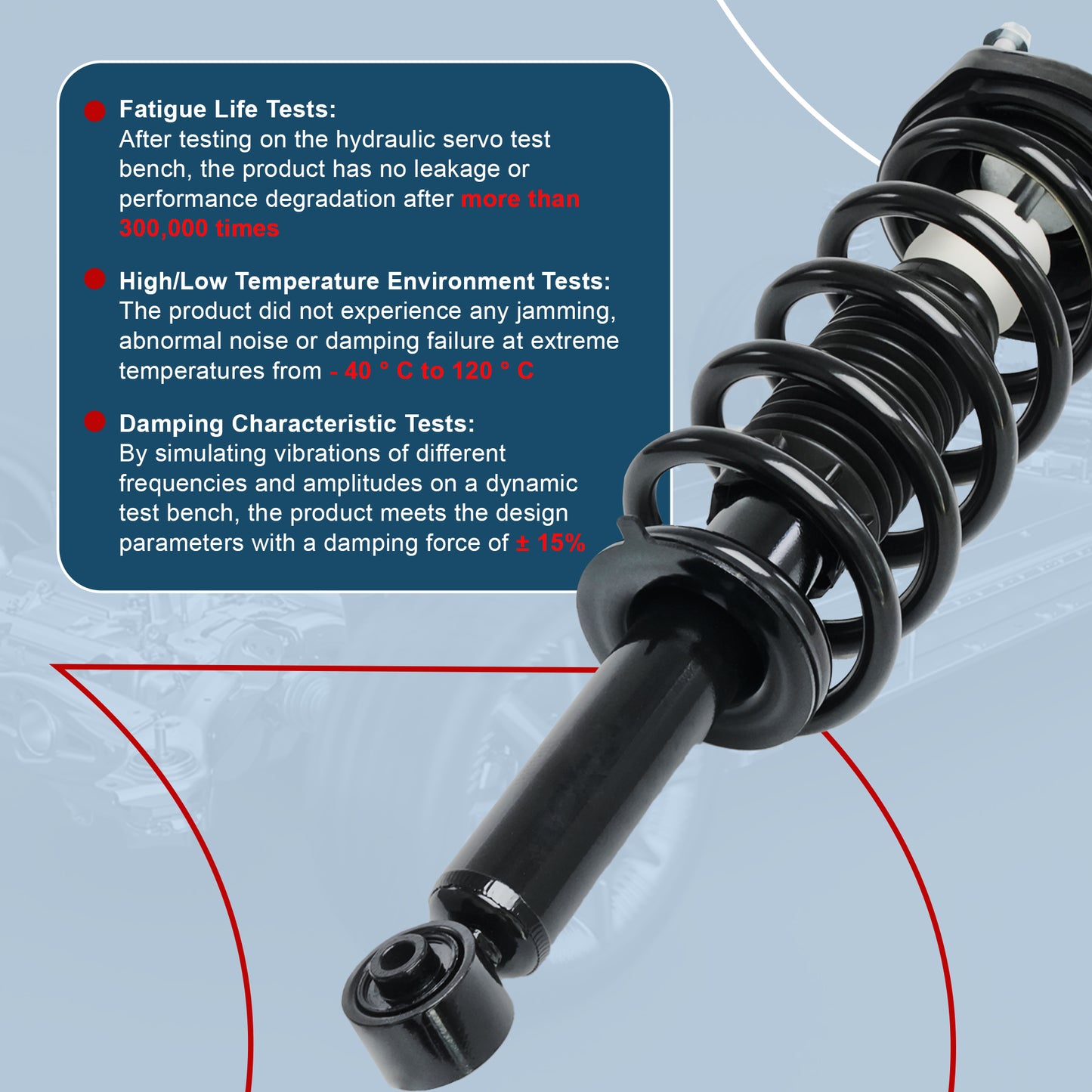 Vextone Rear Struts Shock Absorbers Coil Spring Assembly Fit for 2011-2019 for Dodge Journey – Noise Reduction & Comfort Upgrade – Replaces OEM 272896 (1PC)