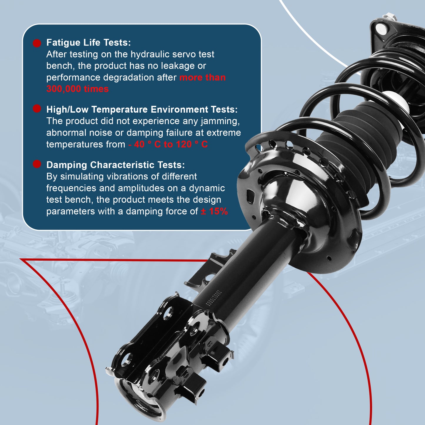 Vextone Front Strut Assembly Kit for 2011 2012 2013 Hyundai Elantra Sedan GLS, Limited, 2014 2015 2016 Elantra Sedan – Noise Reduction & Comfort Upgrade – Replaces OEM 172708 172709 (Pair)
