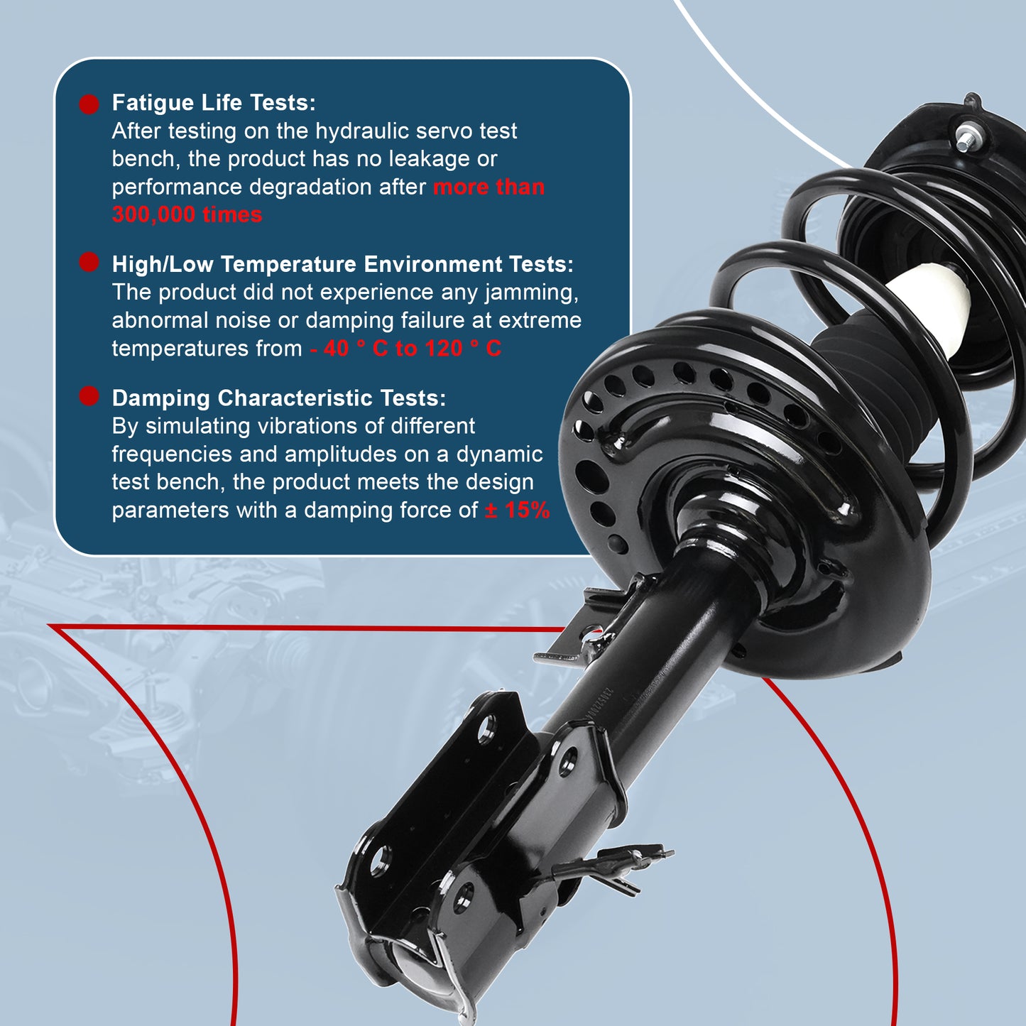 Vextone Front Strut Assembly Kit for 2007 2008 2009 2010 2011 2012 Nissan Altima (NO Hybrid / S 3.5L), 2013 Altima S 2.5L Coupe – Noise Reduction & Comfort Upgrade – Replaces OEM 172392 172393 (Pair)