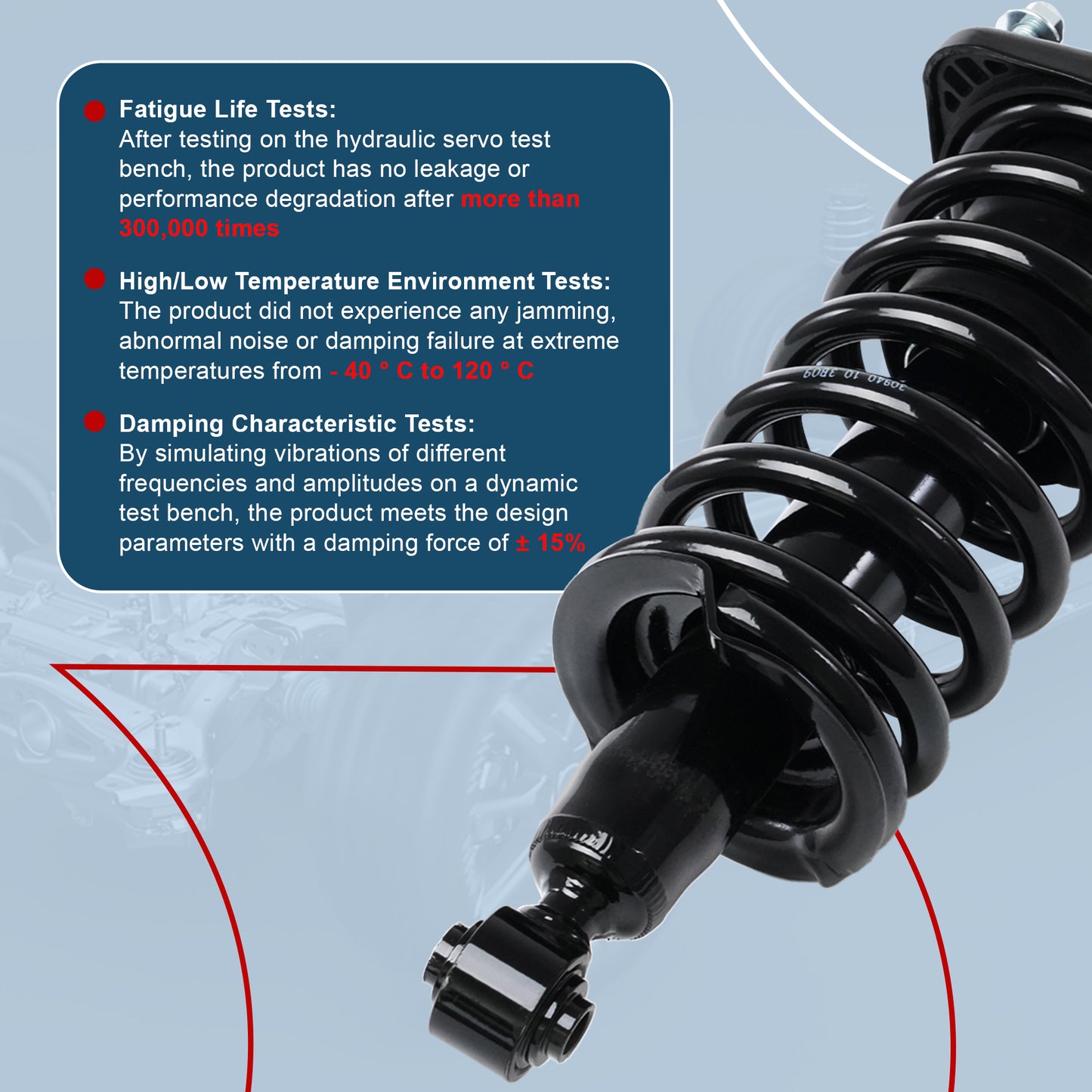 Vextone Rear Strut Assembly Kit for 2001 2002 Honda Civic Coupe/Sedan (No Si), 2003 2004 2005 Honda Civic (No Si) – Noise Reduction & Comfort Upgrade – Replaces OEM 171340L/R (Pair)