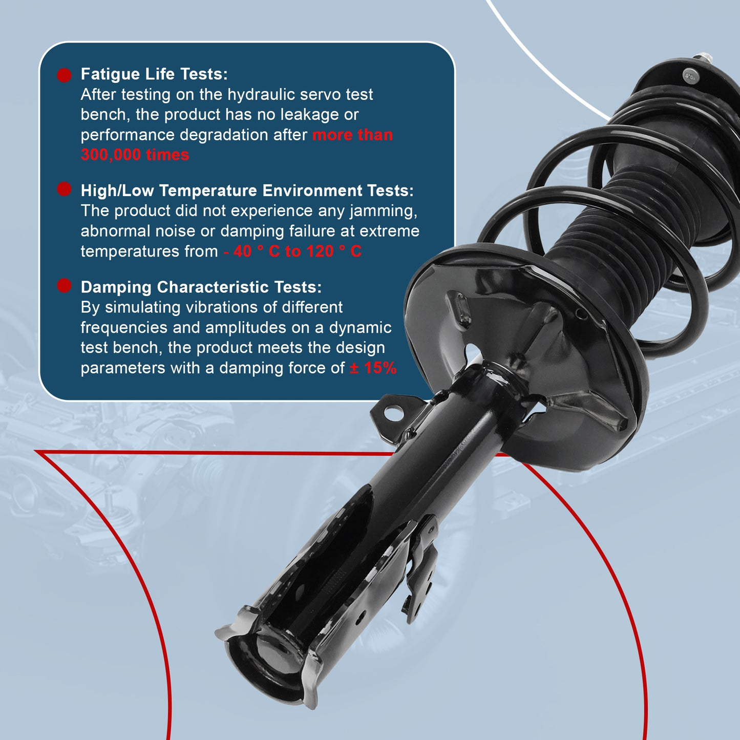 Vextone Front Strut Assembly Kit for 2009-2013 Toyota Corolla 1.8L, 2011-2013 Toyota Matrix 1.8L – Noise Reduction & Comfort Upgrade – Replaces OEM 472597 472598 (Pair)