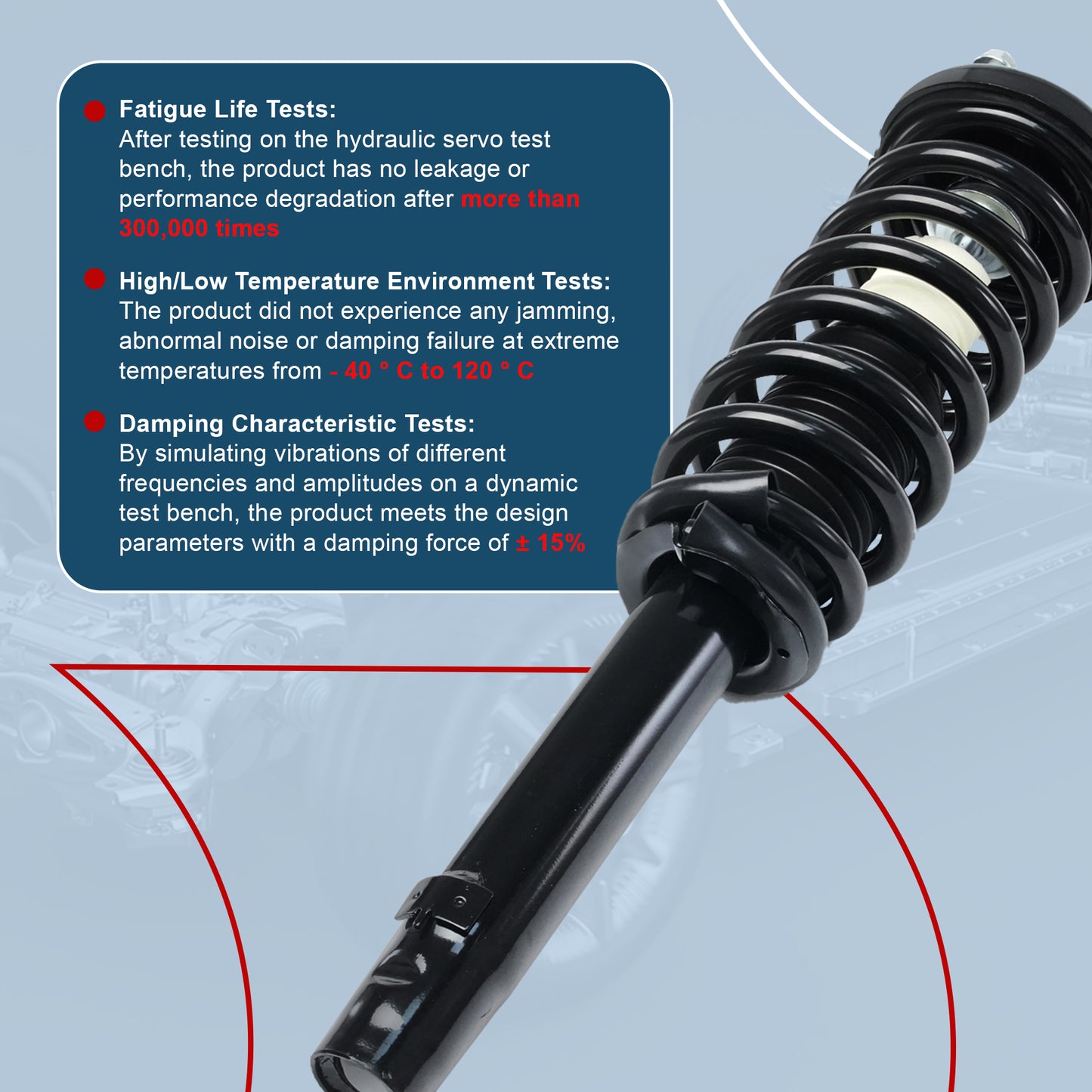 Vextone Front Strut Assembly Kit for Acura TSX 2004 2005 2006 2007 2008 – Noise Reduction & Comfort Upgrade – Replaces OEM 172322R 172322L (Pair)