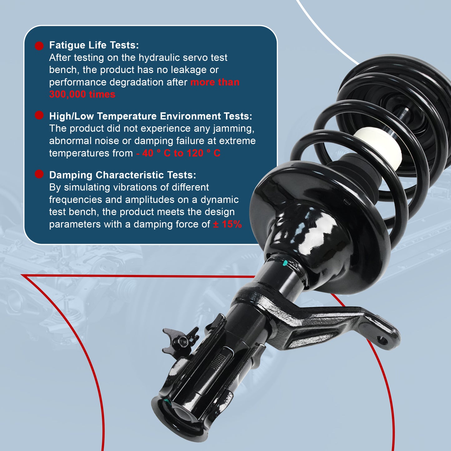 Vextone Front Strut Assembly Kit for 2003-2011 Honda Element (Excludes SC) – Noise Reduction & Comfort Upgrade – Replaces OEM 172136 172135 (Pair)