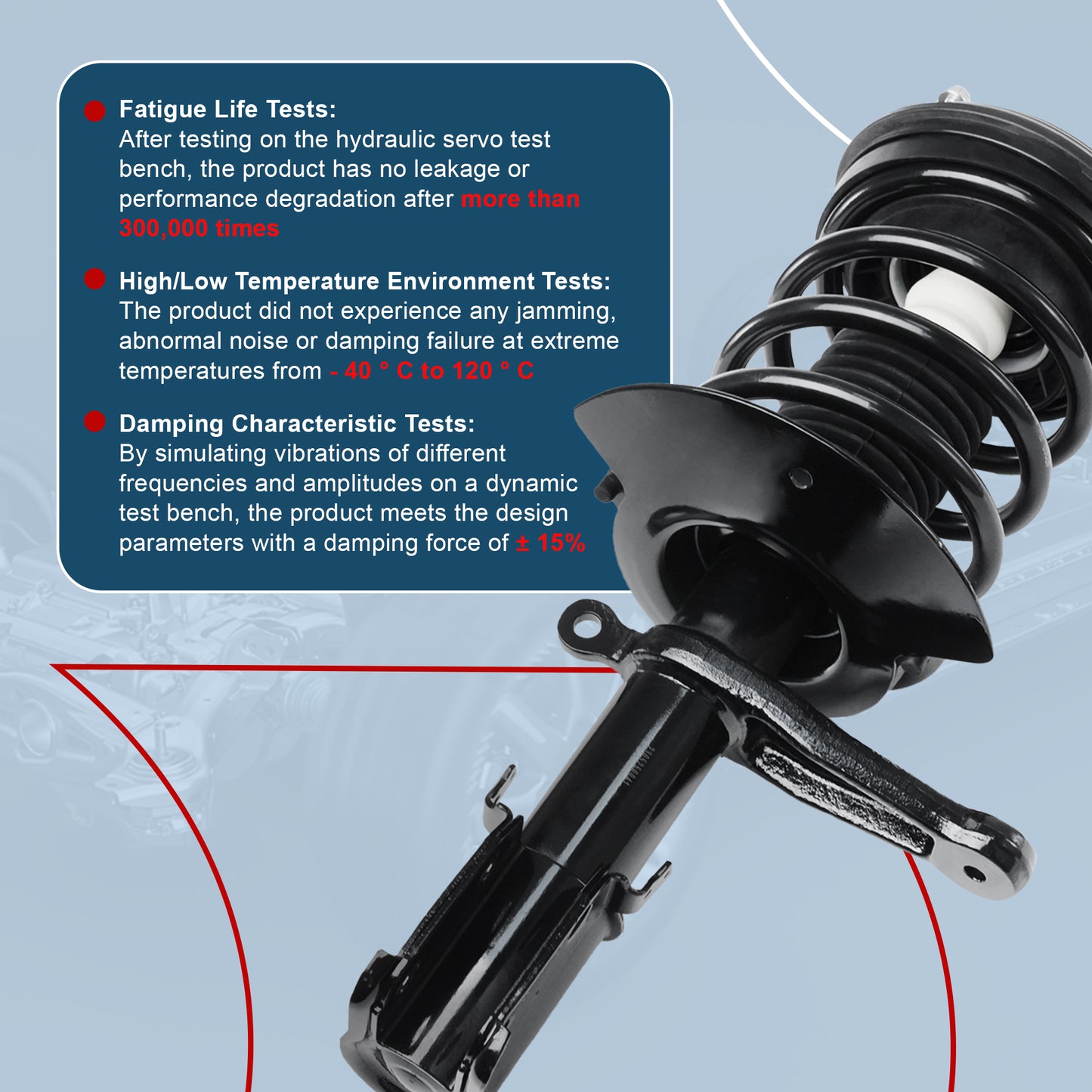 Vextone Front Strut Assembly Kit for Chrysler 300M 1999 2000 2001 2002 2003 2004 – Noise Reduction & Comfort Upgrade – Replaces OEM 171667 171668 (Pair)