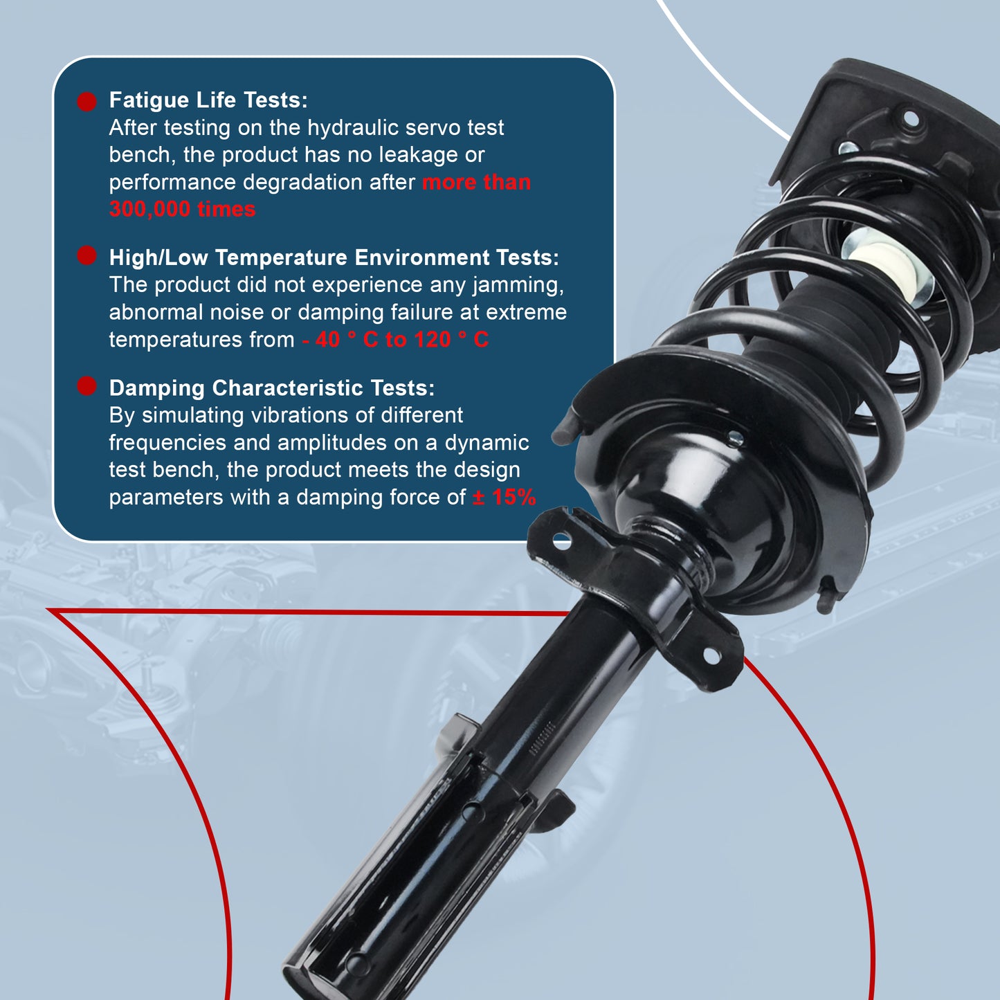 Vextone Rear Strut Assembly Kit for Buick Allure & Lacrosse 2005 2006 2007 2008 (NO Super Models) – Noise Reduction & Comfort Upgrade – Replaces OEM 272471L/R (Pair)