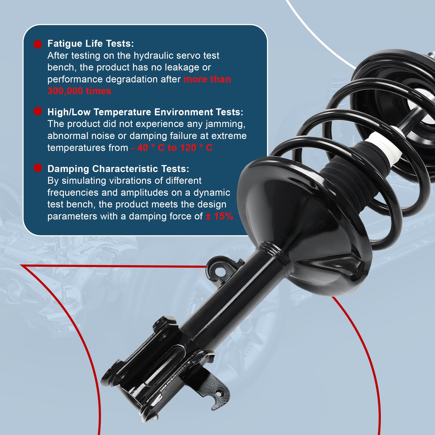 Vextone Front Strut Assembly Kit for 1999-2004 for Honda Odyssey Mini Van – Noise Reduction & Comfort Upgrade – Replaces OEM 171597 171598(Pair)