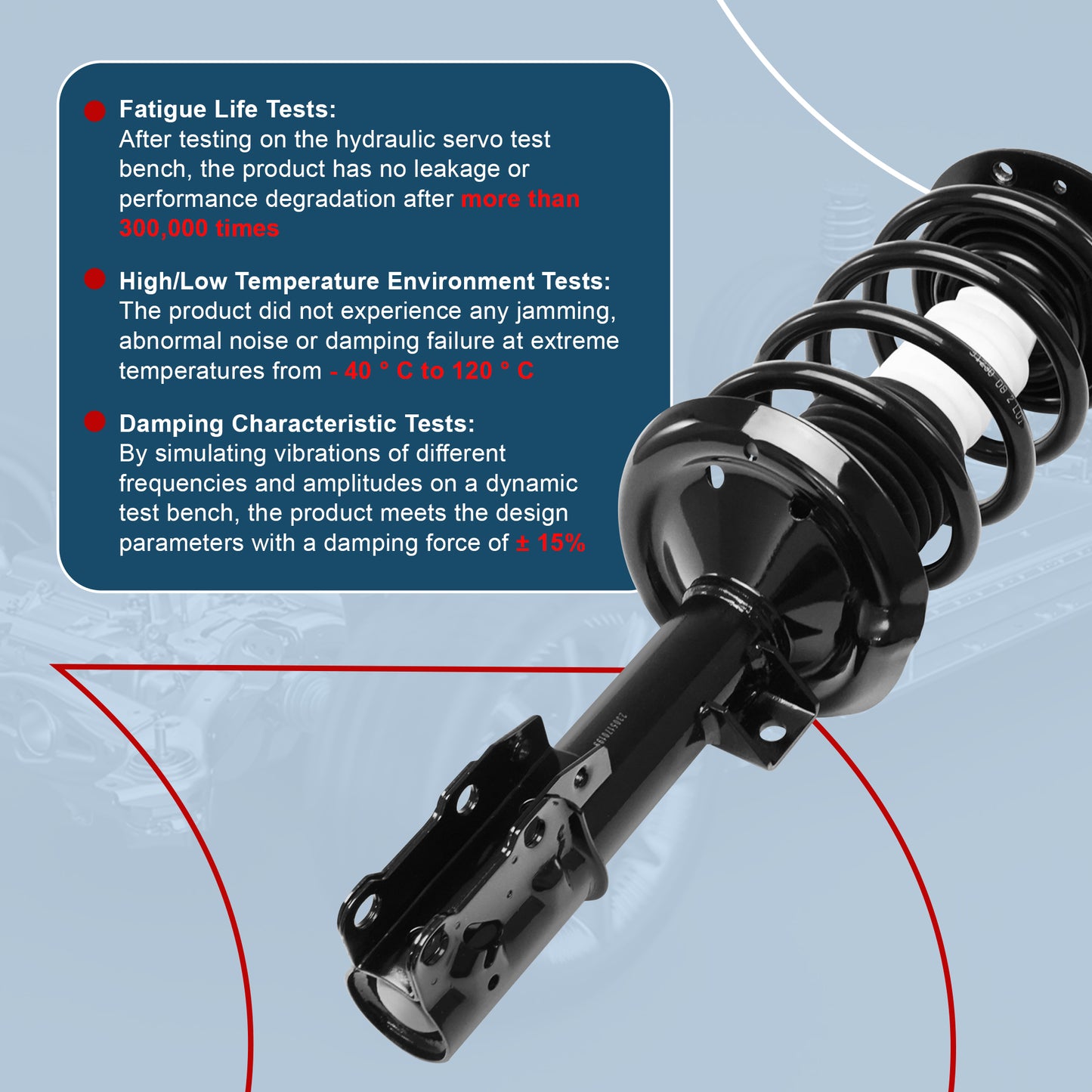 Vextone Front Strut Assembly Kit for 2004-2009 Chevy Malibu (No 2007 Base Sedan 2.2L), 2010-2012 Chevy Malibu (No Hybrid), Pontiac G6 2005-2010 – Noise Reduction & Comfort Upgrade – Replaces OEM 172200 172199 (Pair)