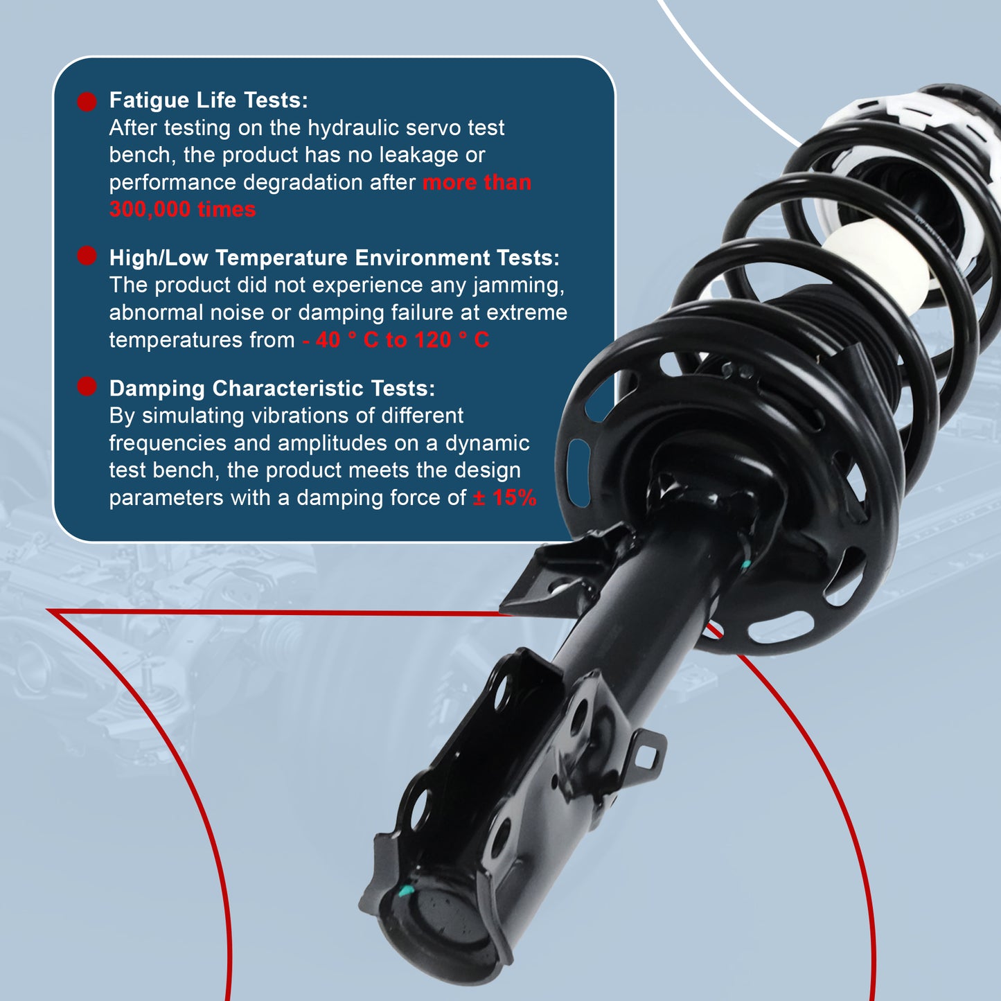 Vextone Front Strut Assembly Kit for 2006 2007 2008 Honda Fit – Noise Reduction & Comfort Upgrade – Replaces OEM 11411 11412 (Pair)