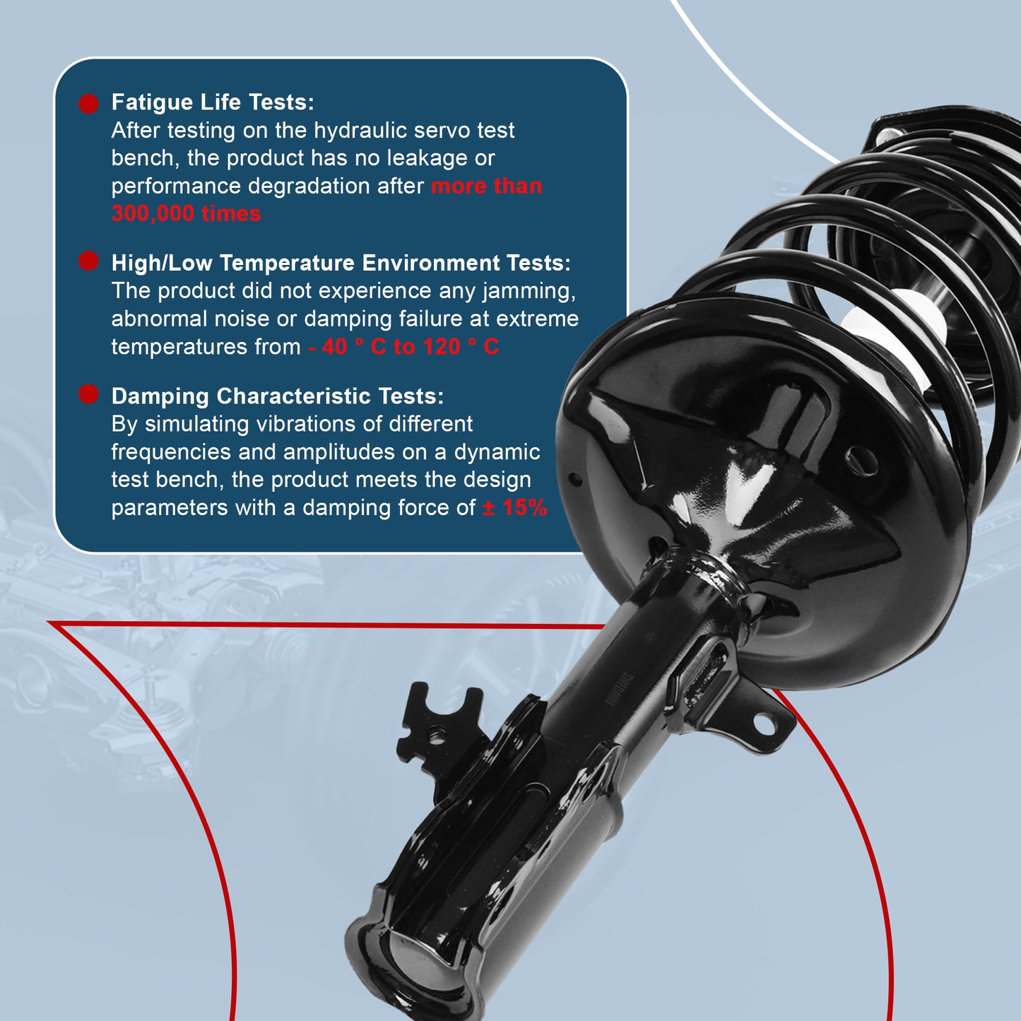 Vextone Front Strut Assembly Kit for 1997-2001 Toyota Camry 2.2L, for 1999-2003 Solara 2.2L/2.4L – Noise Reduction & Comfort Upgrade – Replaces OEM 171678 171679 (Pair)