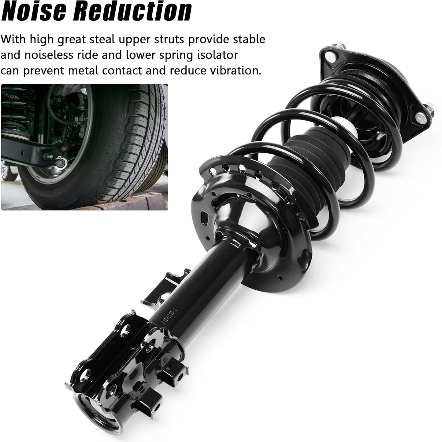 Precision Front Struts Coil Spring Assembly for 2011-2016 Hyundai Elantra Sedan L4 1.8L (172708 172709)