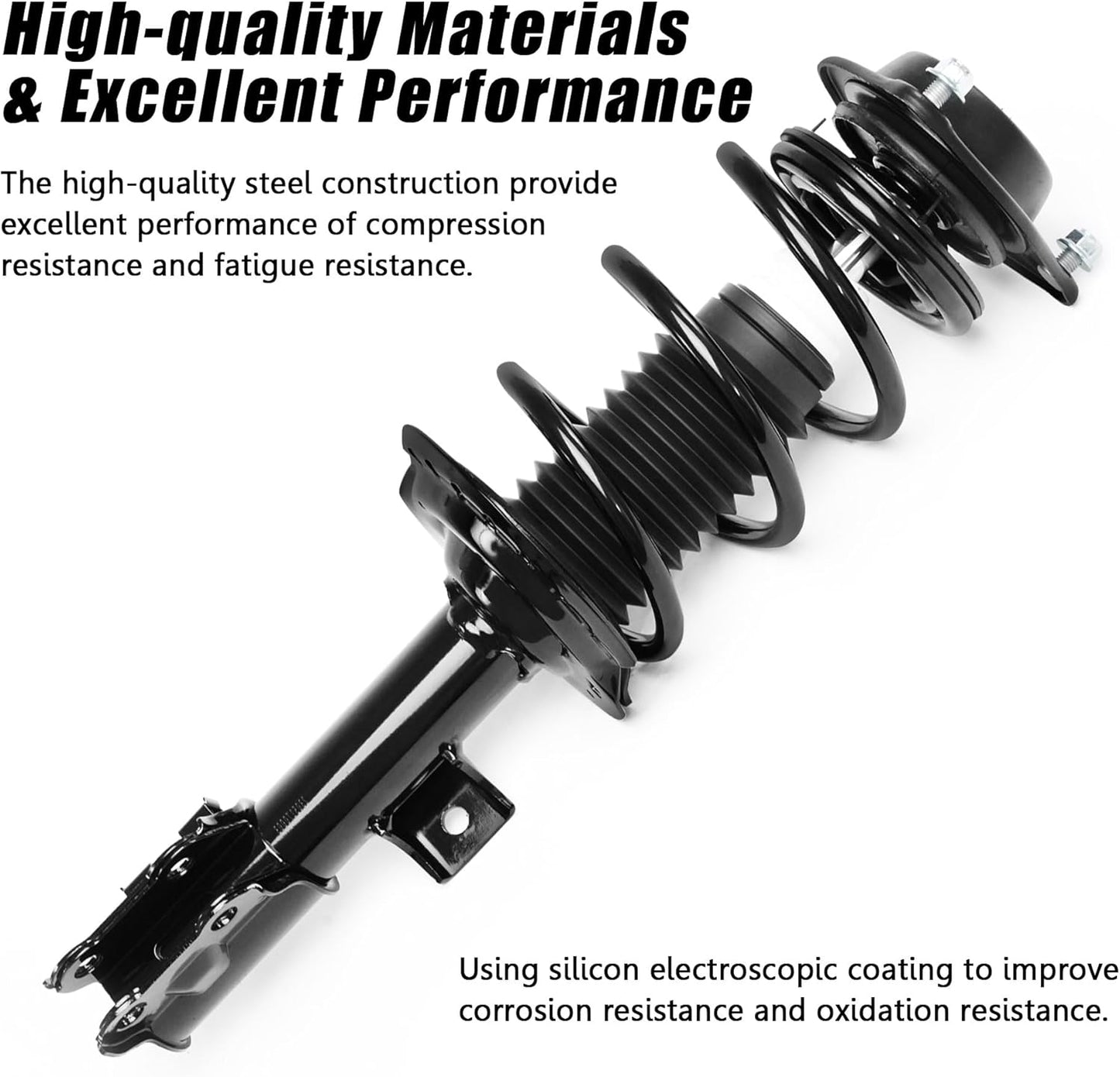Precision Front Struts Coil Spring Assembly for 2011-2016 Hyundai Elantra Sedan L4 1.8L (172708 172709)