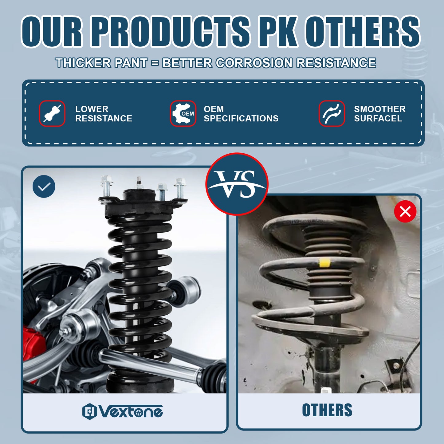 Vextone Front Strut Assembly Kit for 2007 2008 2009 2010 2011 Dodge Nitro, 2002-2012 Jeep Liberty 2.4L/3.7L (NO Diesel Models) – Noise Reduction & Comfort Upgrade – Replaces OEM 171577L/R (Pair)