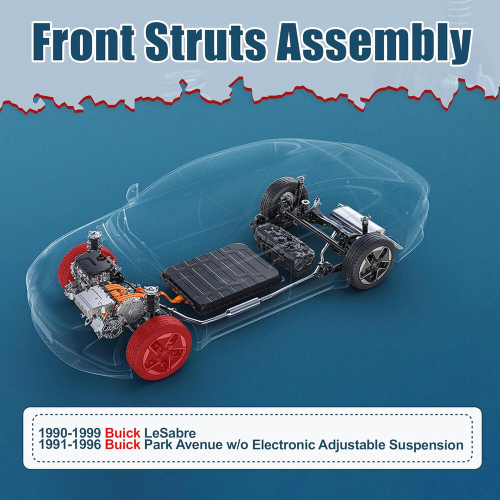 Vextone Front Struts Shock Absorbers Coil Spring Assembly Fit for 1991-1996 Buick Park Avenue, 1990-1999 Buick LeSabre – Noise Reduction & Comfort Upgrade – Replaces OEM 171822 (1PC)